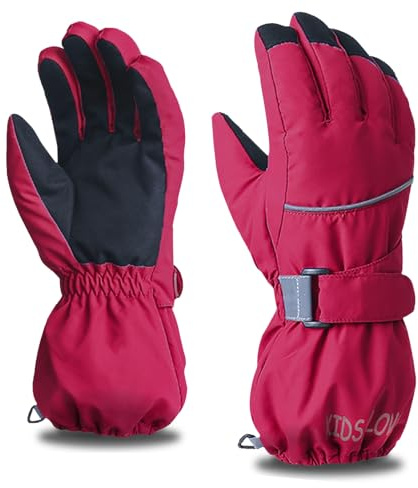 Azarxis Skihandschuhe für Kinder, Warme Winterhandschuhe, Winddichte Verdickt Handschuhe für Laufen Skifahren Wandern Snowboard