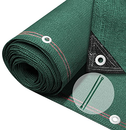 VOUNOT® Zaunblende 1.8×10m, Sichtschutz Zaun 230 g/m² HDPE Schattiernetz, Windschutz UV-resistent Reißfest, 95% Beschattungsgrad, mit Löcher und Kabelbinder, Grün