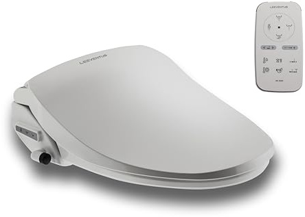 LEEVENTUS Japanische Toilette – J850R Standard Version, Dusch-WC-Aufsatz mit tankloser Durchlauferhitzer-Technologie, mit Memoryfunktion, Sitzheizung, Fernbedienung, LED-Nachtlicht, Geruchsabsaugung