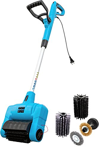 Güde Universalbürste GUB 500 (500 W, Teleskopstange höhenverstellbar 980-1280 mm, Spritzschutz, Universalbürste, je 1x breite Nylonbürste hart und weich, je 1x Fugenbürste Metall und Nylon, TÜV/GS)