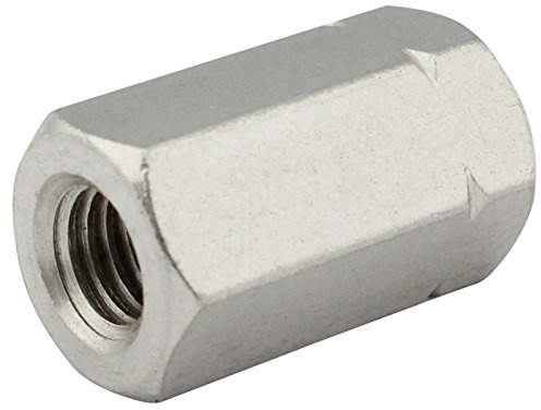 Sechskantmuffen (Distanzmuffen) - M8x50 - (5 Stück) - Gewindemuffen in Sechskant-Ausführung (Länge: 50 mm) - Langmuttern - Edelstahl A2 (V2A) - SC9179 | SC-Normteile