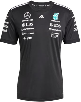 adidas Damen Mercedes - AMG Petronas Formula ONE Team Driver Jersey Black Women, Black/White, S