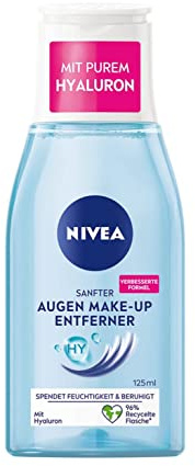 NIVEA Sanfter Augen Make-Up Entferner (125 ml), nicht fettendes Abschminkwasser mit Provitamin B5, zum Abschminken von Mascara und Make-up