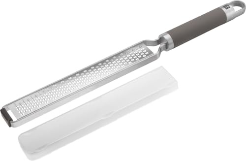 ZWILLING Pro Reibe mit Zwei-Wege-Reibtechnologie, rostfreier Edelstahl, Schutzhülle, feine Reibefläche für Parmesan, Muskatnuss, Käse, 38 cm