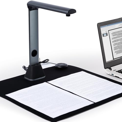 Gtremulent Scanner Dokumentenscanner A3 Mobil: 17MP Hochauflösende Dokumentenkamera OCR Texterkennung 130 Sprachen PDF/Word/Excel Belege Archivierung Zuhause Büro Schule Universität