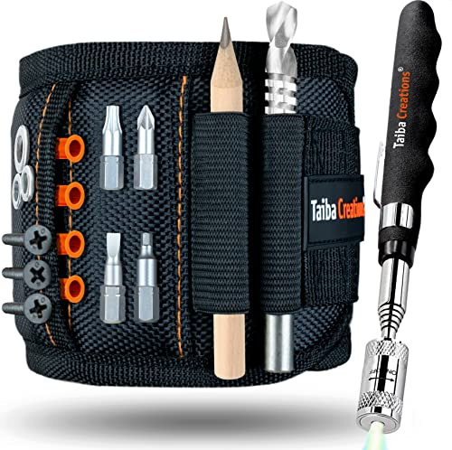 Geschenke für Männer Valentinstag, Magnetarmband Handwerker inkl. Magnetstab, Bleistift zum Halten von Schrauben und Nägeln, Geschenkideen zum Vatertag, Männertag, Geburtstag, Papa, Gadgets Werkzeug.