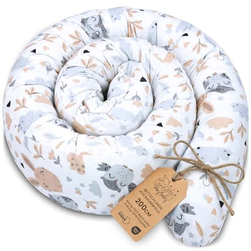 Totsy Baby Seitenschläferkissen Bettschlange Body Pillow 200 cm Baumwolle - Kopfkissen lang Bettrolle Schlafkissen Nackenrolle Kissen Oeko-Tex Eulen