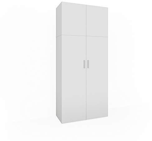 Vicco Aktenregal Ingo, Weiß, 80 x 182.4 cm | zur Aufbewahrung von Akten und Ordnern im Büroalltag
