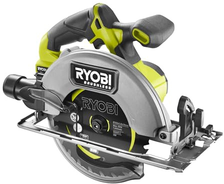 RYOBI 18 V ONE+ Brushless Akku-Handkreissäge RCS18BL-0, 184 mm Sägeblatt, werkzeuglose Einstellungen, ohne Akku und Ladegerät