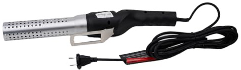 SANTOS Elektrischer Grillanzünder – 2000 W Heißluft Anzünder – Holzkohle & Briketts in 60 Sek. entfachen – 650 °C Heißluft – 5 m Kabel – sicher & chemiefrei