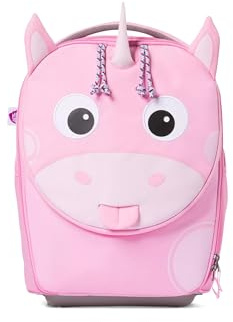 Affenzahn Kinderkoffer fürs Handgepäck, Kindertrolley zum Reisen, Kinderkoffer mit Rollen, 18 L Einhorn - Rosa