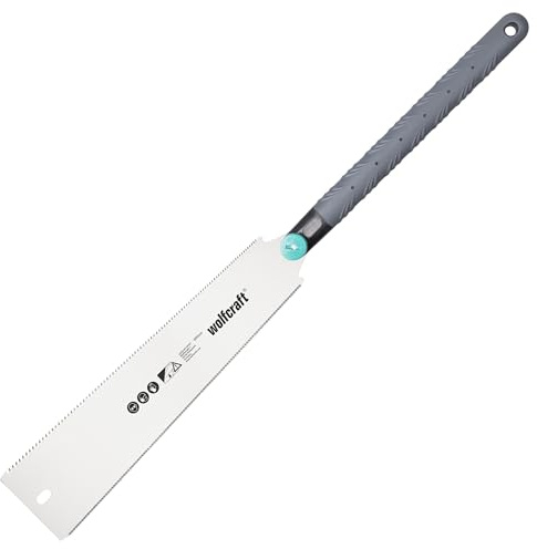 wolfcraft Japansäge lang - Beidseitig verzahnte Ryoba Handsäge mit extra großem Sägeblatt I Ideal für die Bearbeitung von Holz, Kunststoff und Fußleisten - 6955000