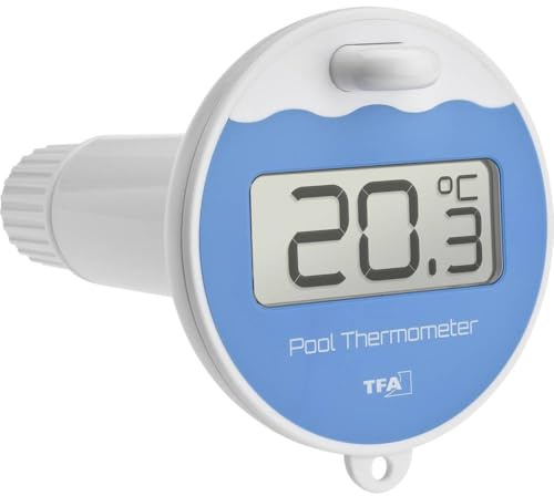 TFA Dostmann Poolsender mit Display, 30.3238.06, für Marbella 30.3066.01 und TFA WLAN Wetterstation 35.8001 | 35.8002 | App 35.8000, inklusive Display, L 97 x B 105 x H 168 mm
