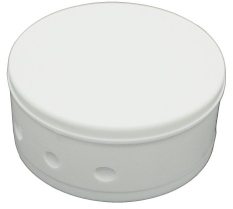 Verteilerdose Ø 70 mm Höhe 31 mm Weiß – Kunststoff Abzweigdose Aufputz mit Zugentlaster – Decken- und Wandbaldachin