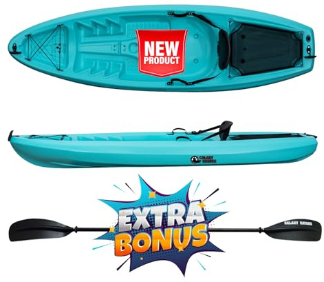 Kajak Reef Galaxy Kayaks Sit on Top günstiges Einsteigerkajak inklusive Paddel, Farbe Galaxy Kayaks::(PB) Paradise Blue