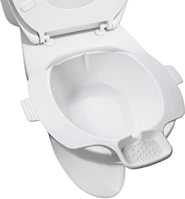 PEPE Mobility Sitzbad für Toilette, Sitzbadewanne für Erwachsene und Senioren, Bidetbecken aus Kunststoff für Sitzbäder, Toiletteneinsatz bei Hämorrhoiden und nach der Geburt, tragbare Sitzwanne