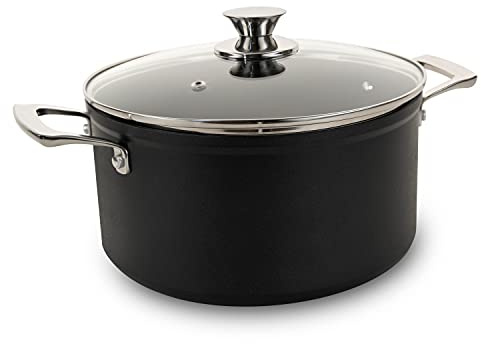 Genius Cerafit Plasma Kochtopf, Edelstahl, 5 liters, 24 cm, Schwarz