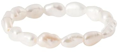 Purelei Pearly Anti Stress Ring – Elastischer Damenring aus schimmernden Süßwasserperlen – Wasserfeste Ringe – Modeschmuck für deinen individuellen Look