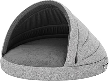 Hundehöhle Hundebett Hundesofa Kissen, Grau, R2: 90 x 60 cm