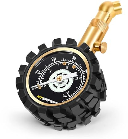 ATsafepro Reifendruckprüfer, Genauer Autoreifendruckprüfer 60 psi 4 bar mit großem 2 Leuchtzifferblatt, professioneller mechanischer Bourdon-Reifendruckmesser für Motorräder, Autos, ATV, SUV