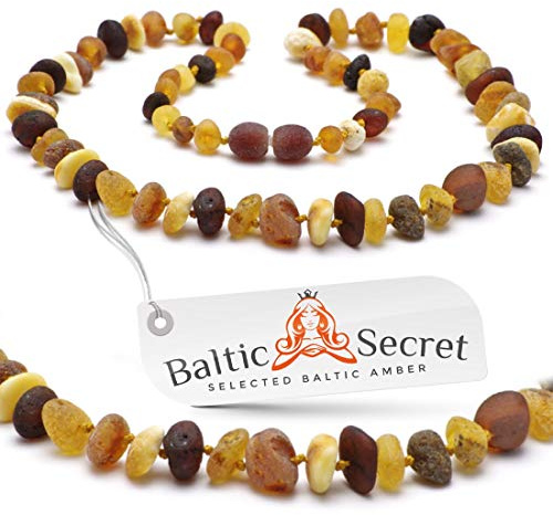 Bernsteinkette, handgefertigte Perlen Halskette, echter Stein, roher baltischer Bernstein, Geschenk-Set für Männer, Mutter, Damen, Bernstein kette von Baltic Secret