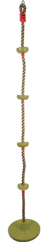 small foot Tellerschaukel mit Kletterseil, Outdoor-Schaukel für Kinder ab 3 Jahren, Länge: ca. 190 cm, 11878, Grün