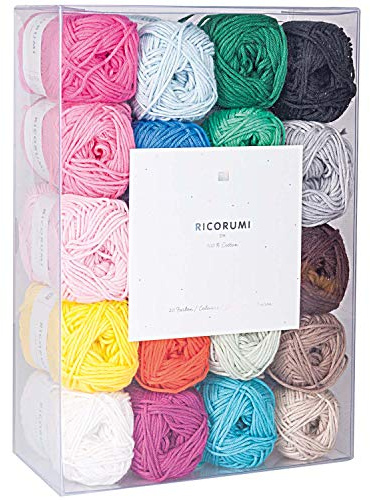 Rico Design Häkel-& Strickgarn, Baumwolle, Bunt, Breit, 1150 Meter, 20 Farben: Achtung: die Artikel werden jeweils in unterschiedlicher, farblicher Sortierung ausgeliefert