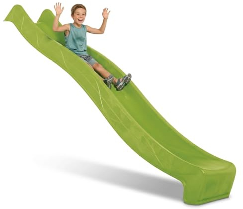 DEMMELHUBER Kinder Rutsche 2,90 m Outdoor Garten Spielgeräte, Grün | Stabile Wasserrutsche für Kinder, Alternative zu Indoor Spielgeräten, Kinderrutsche, Wellenrutsche für Podestöhe 1,50 m