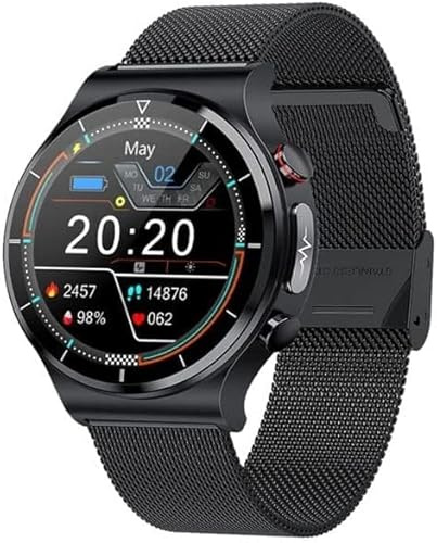Zeit Vision Care Pro Gesundheitsuhr IP68 wasserdicht für Android und iOS Smartwatch mit Blutdruckmessung Blutsauerstoffmessung EKG Pulsmesser Vorhofflimmern