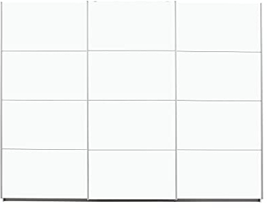 Rauch Möbel Caracas, Kleiderschrank mit Schwebetüren für Schlafzimmer, Kinderzimmer, Flur 3-türig, mit Zubehör Classic, Farbe Weiß, Breite 271 cm