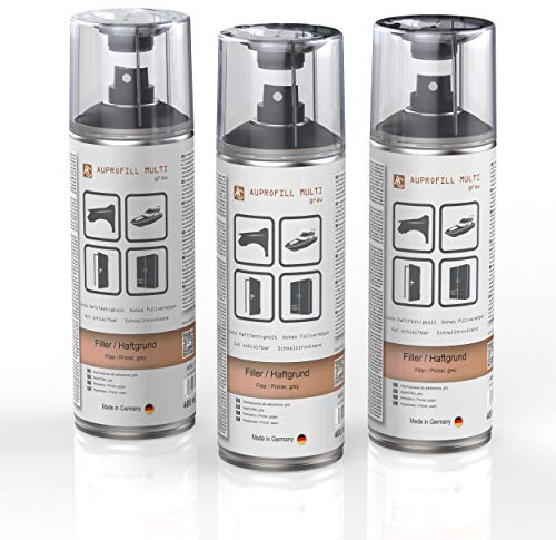AUPROTEC Haftgrund Füller AUPROFILL MULTI Filler Grundierung für Autolack Primer Spray grau 3x 400ml