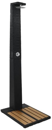 vidaXL Gartendusche Poly Rattan WPC