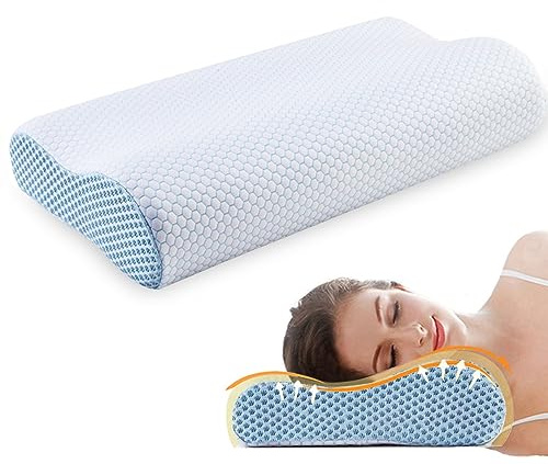Ecosafeter 2026 Neues Upgrade Hohe Dichte Memory Foam Kissen Kopfkissen - Ergonomisches Orthopädisches Schlafkissen für Nacken- und Schulterschmerzen Mit abnehmbarem Bambus Kissenbezug