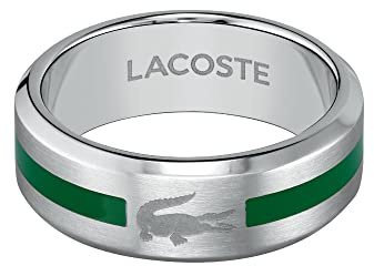Lacoste Ring für Herren Kollektion LACOSTE BASELINE aus Edelstahl, verfügbar aus Silber oder Schwarz