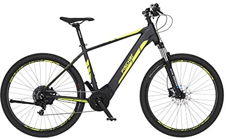 Fischer E-Bike MTB MONTIS 5.0i Elektrofahrrad für Damen und Herren | RH 46 cm | E Bike mit Mittelmotor 50 Nm | 36 V Akku im Rahmen, Schiefergrau Matt, 29 Zoll