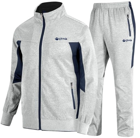 donhobo Herren Jogginganzug Trainingsanzug Sportanzug Fußball Sporthose Hoodie Hose für Gym Warm Tracksuit