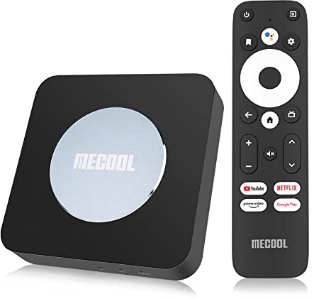MECOOL KM2 Plus Android TV Box 11 Zoll 2G+16G Netflix zertifiziert S905X4-B 4K Streaming Media Player Sprachassistent Google Disney + Prime Video WiFi 5 Dual Band LAN BT 5.0