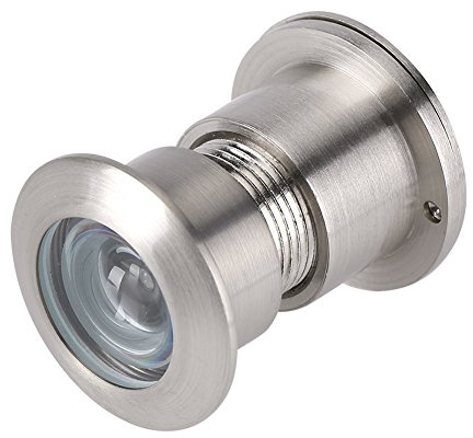 Türspion mit 28 mm breitem Betrachtungswinkel, Kunstharzgläser, Zinklegierung, Diebstahlschutz, mit robuster Sichtschutzabdeckung für 35-60 mm dicke Türen (gebürstetes Chrom)