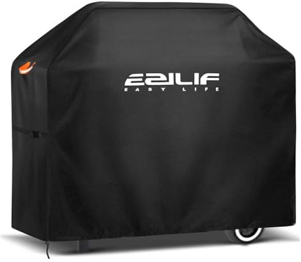 EZILIF Grillabdeckung Wetterfest-165x70x125 cm Grill Abdeckhaube Oxford-Stoff Gasgrill Abdeckhaube mit Reflexstreifen Grillhaube Schutzhülle für Weber, Enders, Char Broil Serie