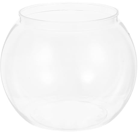 Milisten Klare Runde Fischschale Transparentes Mini Aquarium Für Goldfisch Und Kleine Schildkröten Büro Tisch Dekoration Unzerbrechliches Kunststoff Aquarium