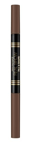 Max Factor Real Brow Fill & Shape Pencil, Farbe 02 Soft Brown, 10 g