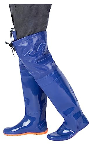 Watstiefel Landwirtschaftliche wasserdichte Watstiefel aus PVC, Bequeme, rutschfeste und verschleißfeste Watstiefel mit Rindsrippensohle for Herren und Damen