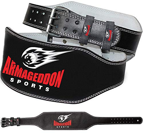 Gewichthebergürtel Gym Gürtel 15 cm Echt Leder - Premium-Qualität für Fitness Sport (XXXL (115-135 cm Taillenumfang))