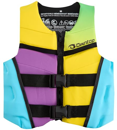 Owntop Schwimmweste für Jugendliche Kinder | Leichte Neopren-Auftriebsweste | Einstellbare Schwimmhilfe mit doppelten Sicherheitsverschlüssen für Schwimmen, Kajak, Paddeln und Angeln