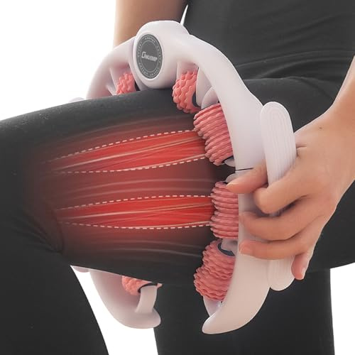 Beine Cellulite Massagerolle Lymphdrainage mit Griff Abnehmbar Massager | Bein Anti Cellulite Roller Faszienrolle MassagegeräT für Oberschenkel Cellulite Gerät, Lymphdrainage, KöRperformung, Lipödem