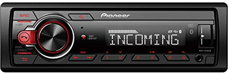Pioneer MVH-330DAB-AN, 1DIN Autoradio mit RDS und DAB+, USB, AUX-Eingang, Bluetooth, geringe Einbautiefe, inklusive DAB-Antenne