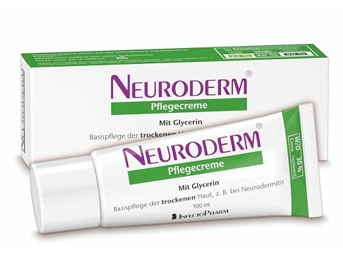 NEURODERM Pflegecreme, 100 ml – Creme mit Glycerin bei Neurodermitis | Feuchtigkeitsspendende Hautcreme für trockene Haut bei Ekzemen | Für Erwachsene, Kinder & Säuglinge – Reduziert Hauttrockenheit