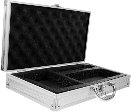 Gatuida Aluminiumlegierungs Mikrofonbox für Außenbereich Silber | Schaum Einlage, für Drahtlose Nutzung, Stoßfeste Ausführung, Kratz und Schmutzabweisend, für Sänger