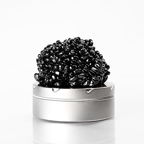 Crack Magnets Schwarz 550+ Mini Magnetsteine – Fidget fürs Büro & ASMR | 5–7 mm kleine Ferrit Magnete mit sanfter Magnetkraft zum Sortieren, Formen & Kneten und für entspannte sensorische Pausen
