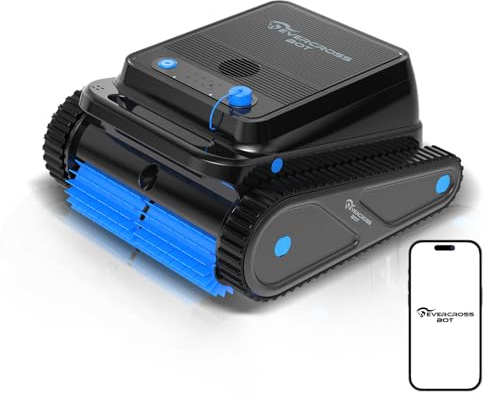 EVERCROSS BOT U8 Poolroboter Boden und Wand, Kabelloser Poolsauger mit Wasserlinie, 120 Min Akku, Intelligente Navigation, Selbsteinparkfunktion, App-Steuerung, bis 200㎡